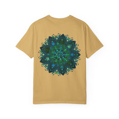 Unisex hand-drawn intricate mandala t-shirt featuring detailed geometric design