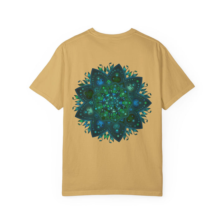 Unisex hand-drawn intricate mandala t-shirt featuring detailed geometric design