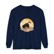 Black Cat Moonlit Mystery T-Shirt with Ghosts and Tombstones