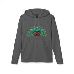 Neon Mandala Adidas Fleece Hoodie featuring vibrant mandala design and cozy fleece fabric