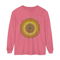  Detailed Mandala Pattern Long Sleeve Tee for Men and Women