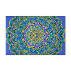 Blue Mandala Washable Rug