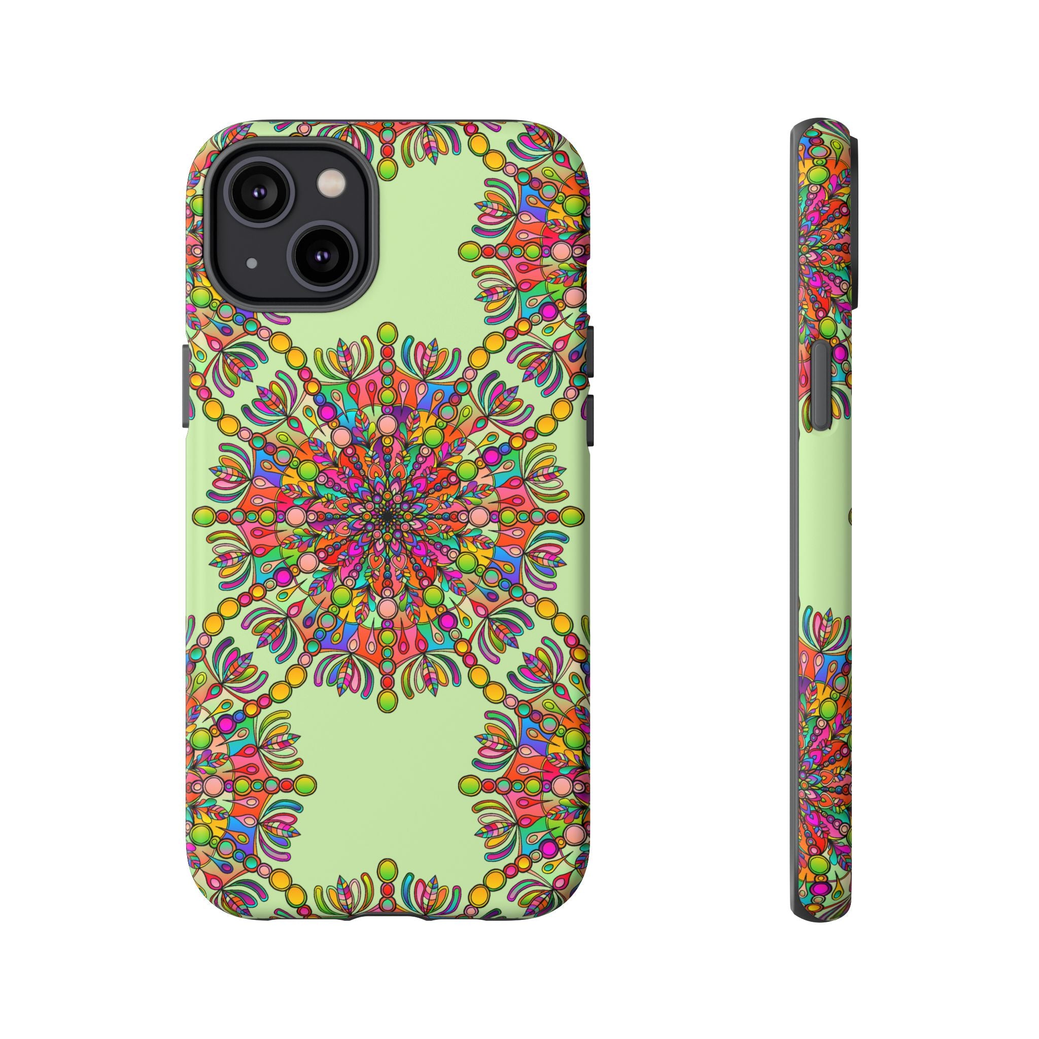 Custodia Vibrant Mandala per iPhone e Google Pixel | Custodie resistenti