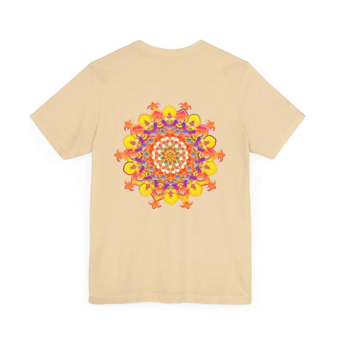 The Vibrant Mandala Tee in motion, capturing the fluidity and grace of spiritual awareness