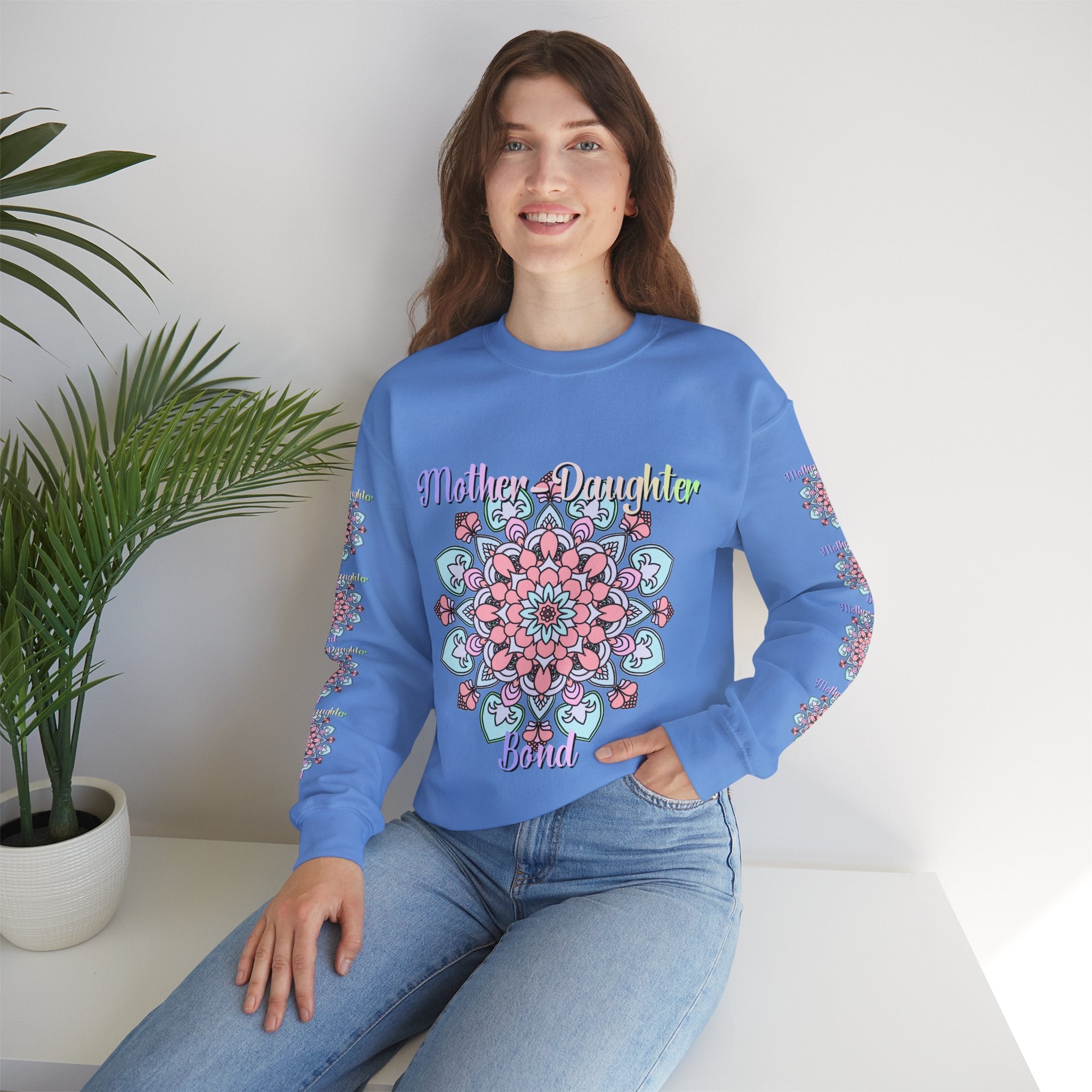 Sweatshirt mit Mandala-Muster zur Feier der Mutter-Tochter-Liebe