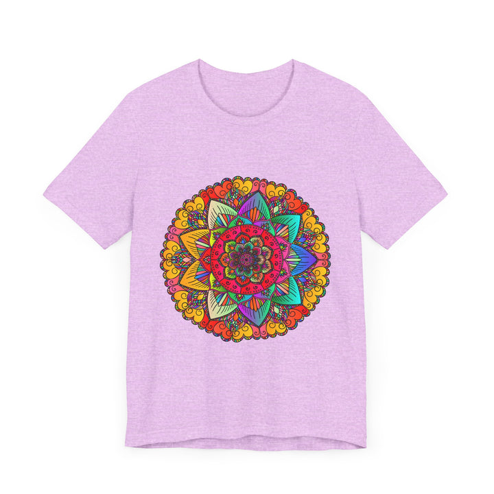 Colorful Mandala Tee with Intricate Flower of Life Design