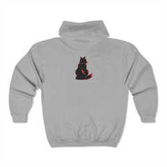 Blululi Mystical Cat Watercolor Hoodie featuring a stunning watercolor design of a mystical cat on a comfortable, stylish hoodie