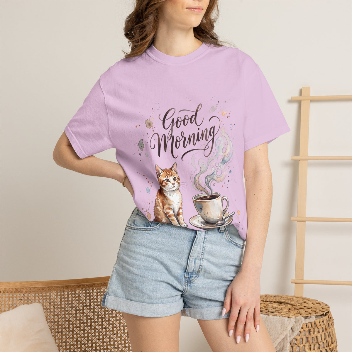 Good Morning Cat Coffee T-Shirt