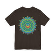 Beautiful Mandala Tee with intricate design representing spiritual peace and harmony, perfect for meditation and yoga practice