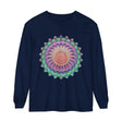 Colorful and intricate mandala design long sleeve unisex t-shirt for sale