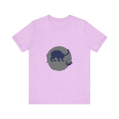 Black Cat Mystery T-Shirt - Playful Silhouette with Intriguing Shadows and Mysterious Aura