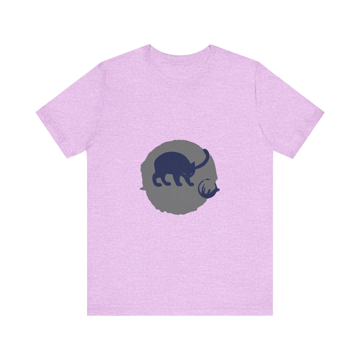 Black Cat Mystery T-Shirt - Playful Silhouette with Intriguing Shadows and Mysterious Aura