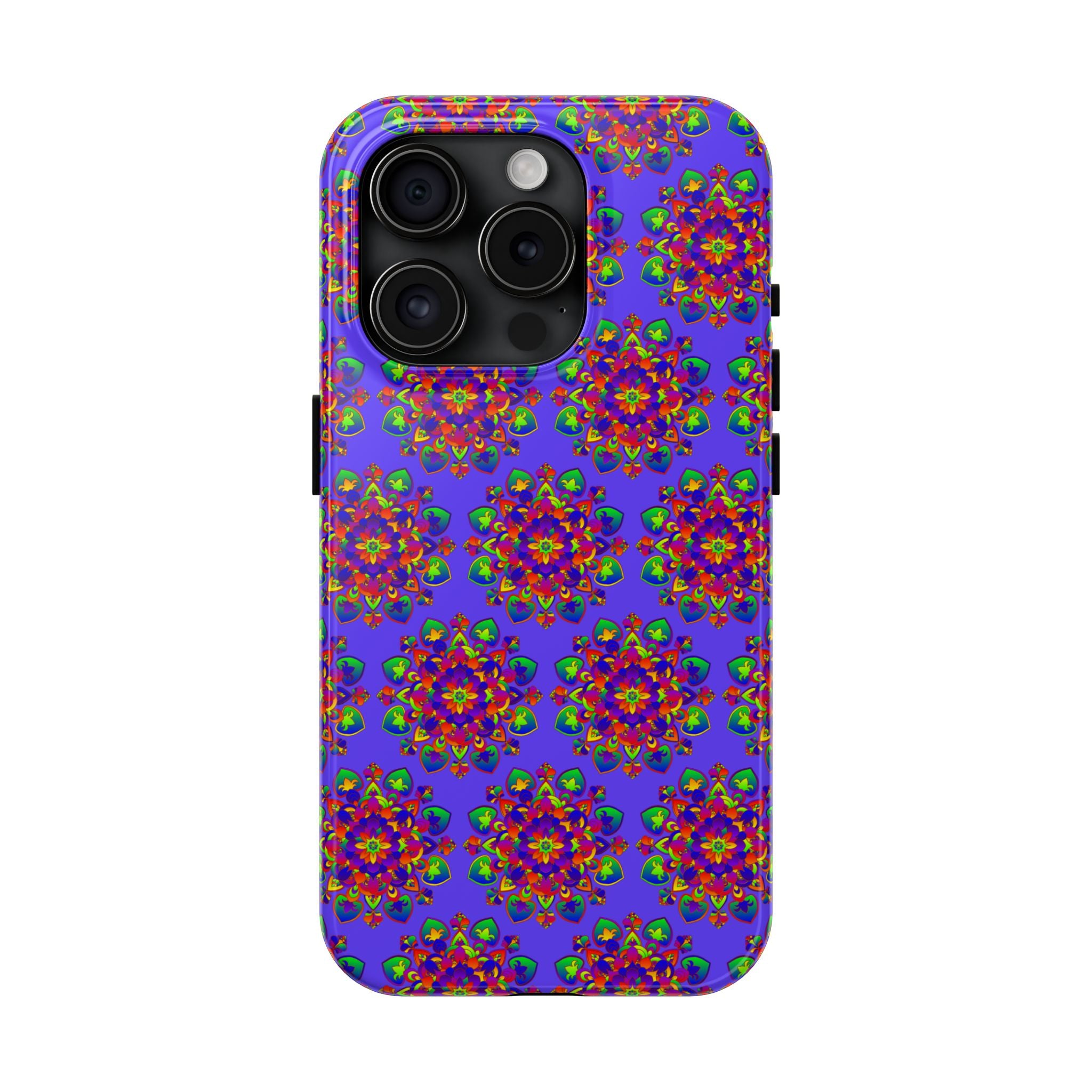 Tiled Hand Drawn Mandala Rainbow Phone Case - Standard alt text 87