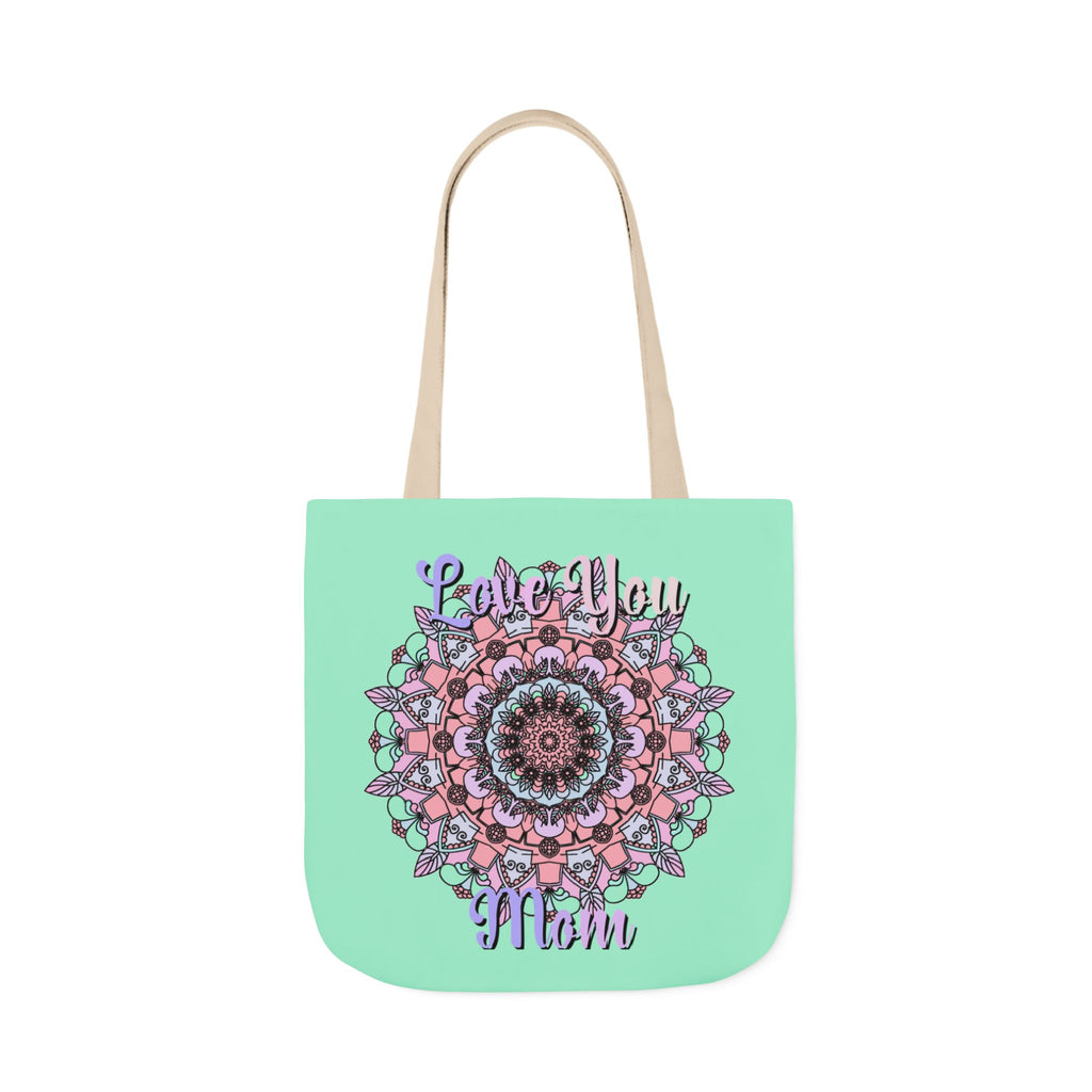 Mandala 'Love You Mom' Canvas Tote — Floral Mother's Day Gift Bag