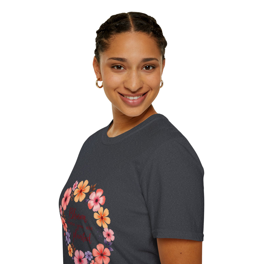 Beautiful and intricate Floral Mandala Quote T-Shirt with vibrant colors and inspiring design, perfect for adding a touch of elegance to your wardrobe