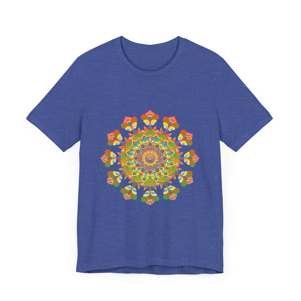 Vibrant Mandala Tee with intricate and colorful design, perfect for adding a pop of color to your wardrobe