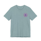 Beautiful blue Mandala Tee featuring intricate design for spiritual peace and harmony