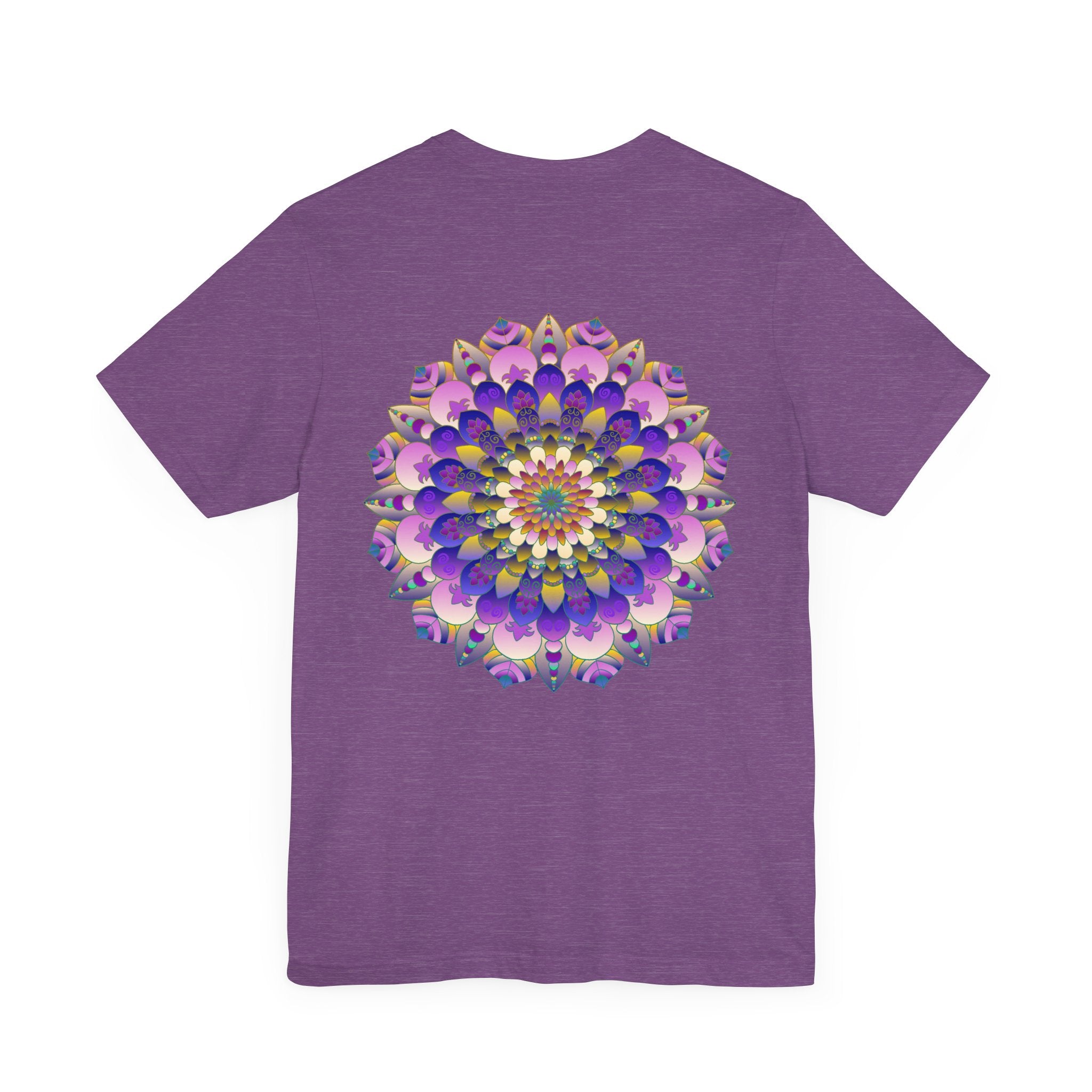 Beautiful mandala t-shirt with intricate design promoting spiritual peace and harmony, perfect for meditation and yoga enthusiasts