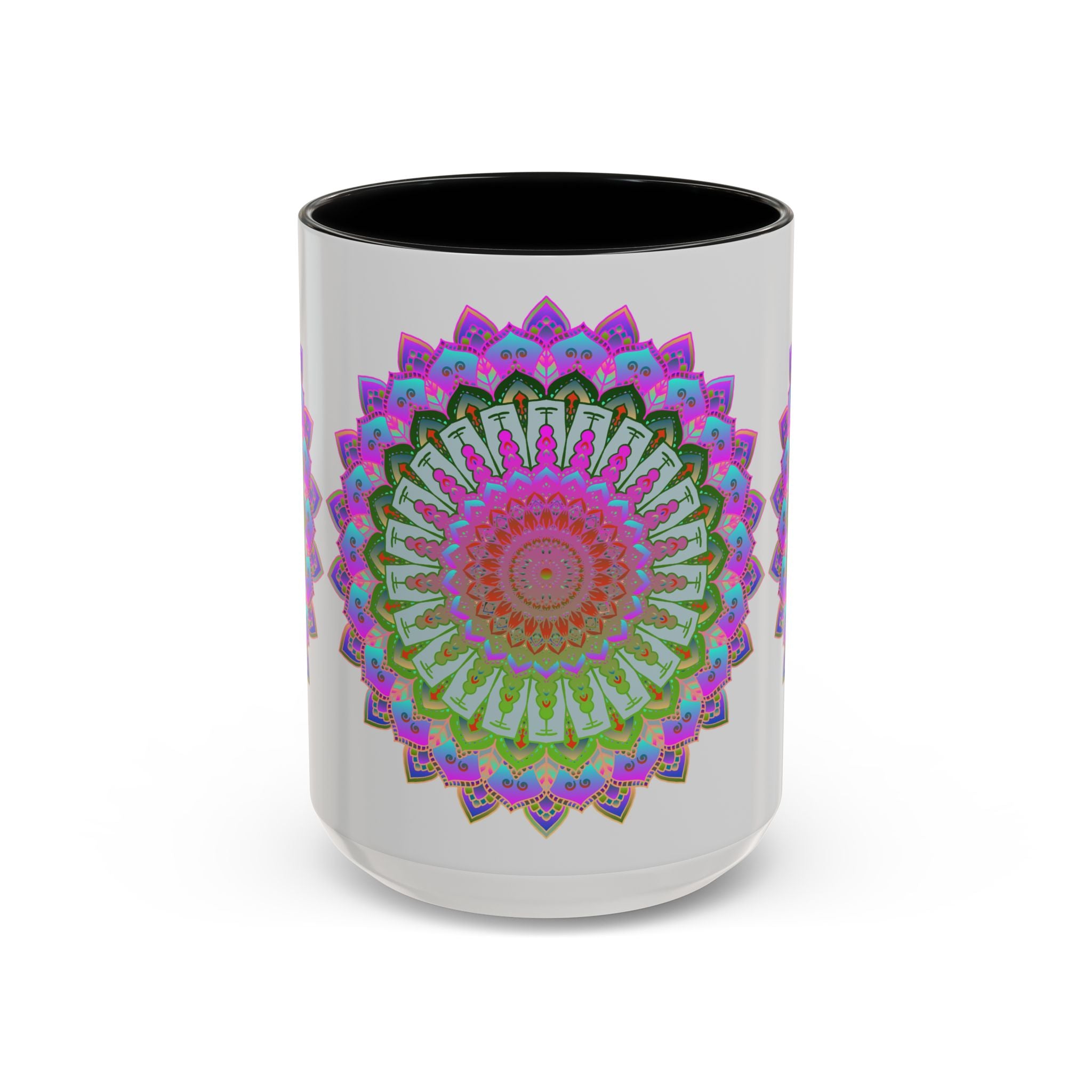 Colorful Mandala Art Mug with Detailed Geometric Patterns