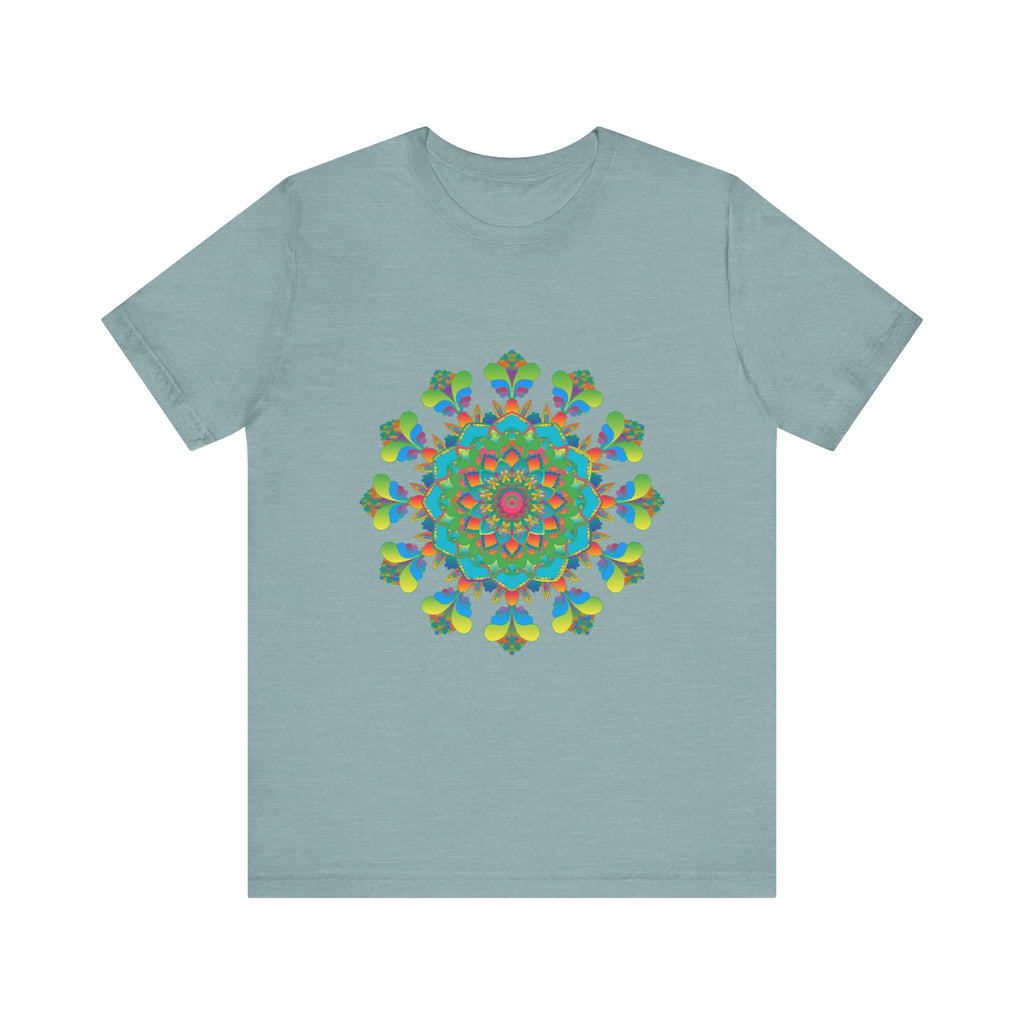 Colorful and vibrant Psychedelic Mandala Tie Dye T-Shirt with intricate design