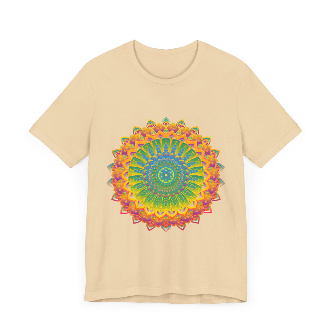 Vibrant Mandala Tee featuring intricate and colorful art and design