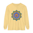 Colorful and detailed mandala design long sleeve t-shirt for women