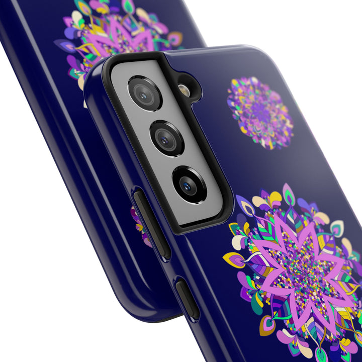 Hand Drawn Mandala Art Purple Shades Phone Case - Durable and Shock Absorbent, stylish and protective cover for your phone