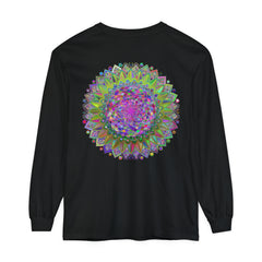 Eye-catching unisex t-shirt with a vibrant and bold mandala design