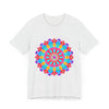 Vibrantly colored Mandala T-shirt featuring psychedelic art and intricate patterns