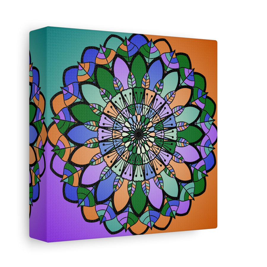 Arte da parete su tela opaca con Mandala Floreale