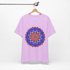 Vibrant and intricate mandala design T-shirt in a variety of colors