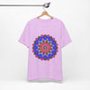 Vibrant and intricate mandala design T-shirt in a variety of colors