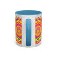 Vibrant Mandala Art on Grey Mug