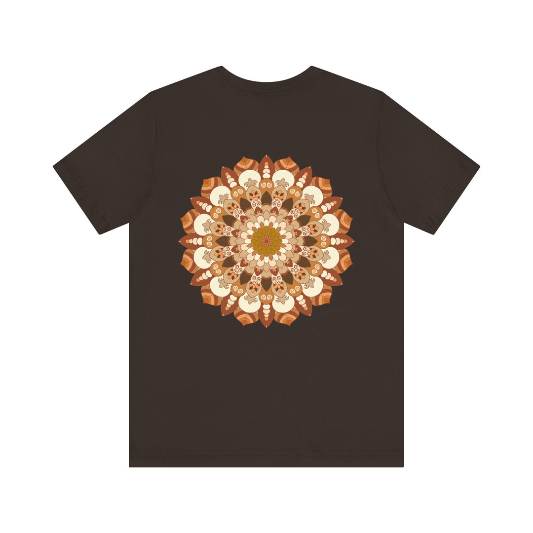 Beautiful mandala tee with intricate design, promoting spiritual peace and harmony