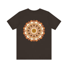 Beautiful mandala tee with intricate design, promoting spiritual peace and harmony