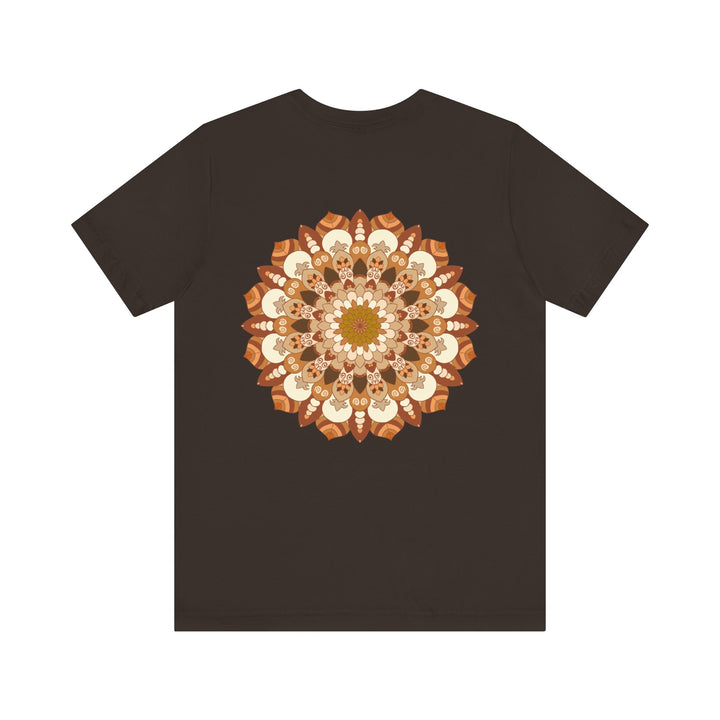 Beautiful mandala tee with intricate design, promoting spiritual peace and harmony