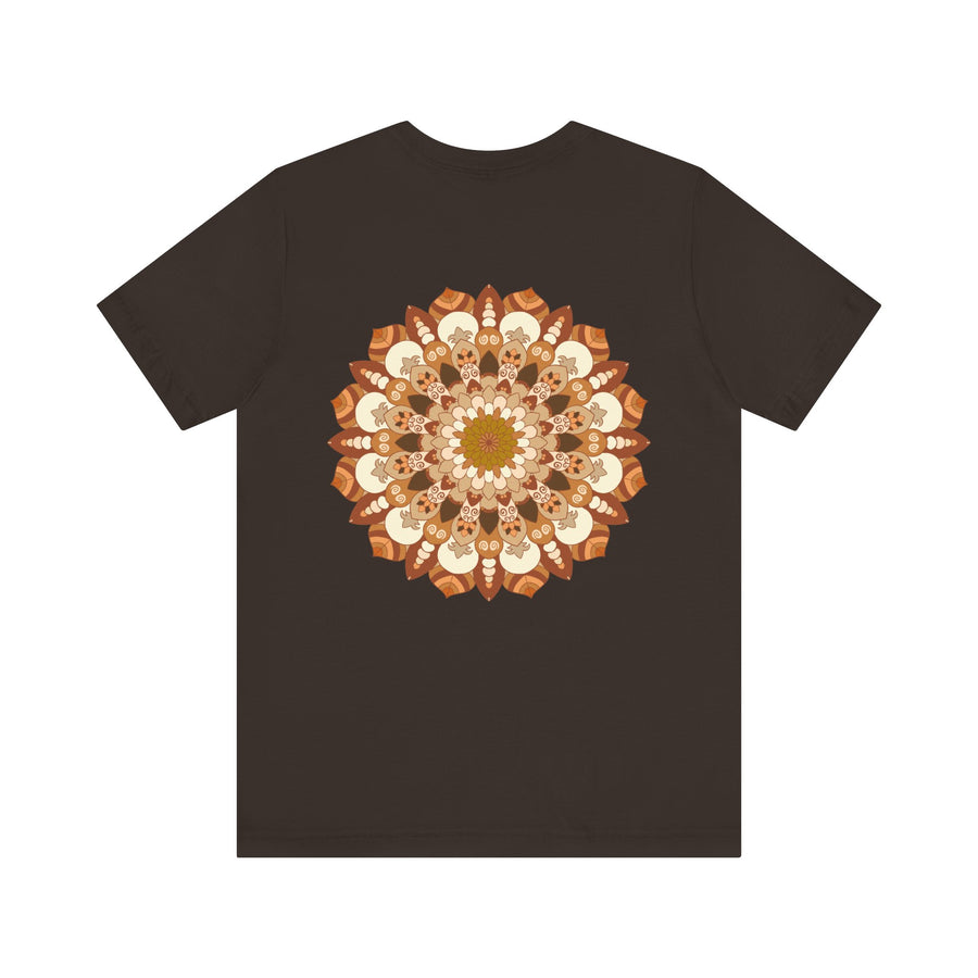 Beautiful mandala tee with intricate design, promoting spiritual peace and harmony