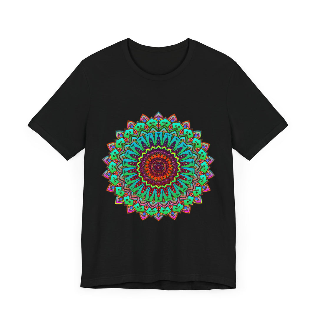 Colorful and intricate mandala design tee, perfect for spiritual and artistic individuals