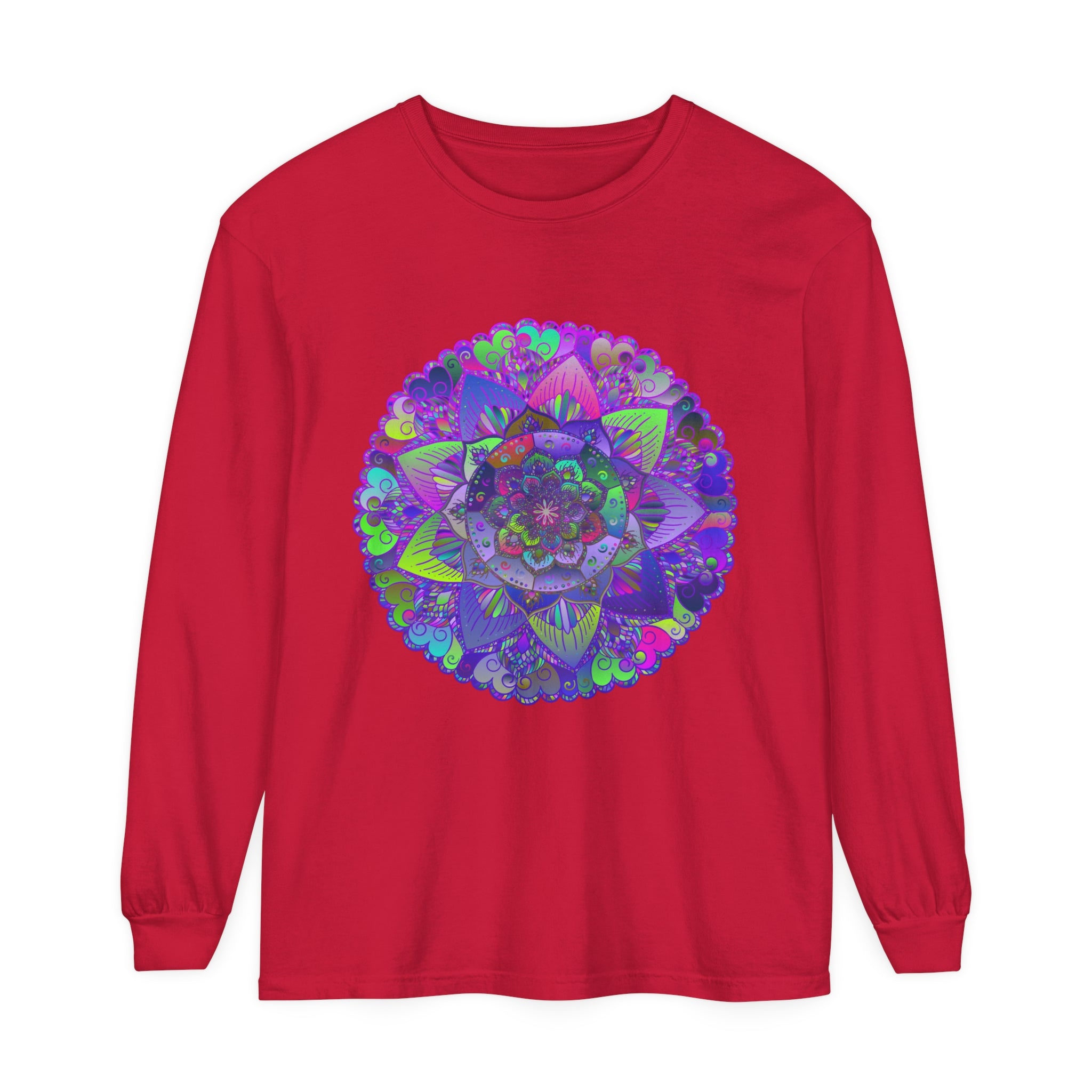 Intricate Mandala Long Sleeve T-Shirt - Psychedelic Art 7