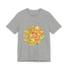 Vibrant and trippy psychedelic mandala tee with intricate and colorful design