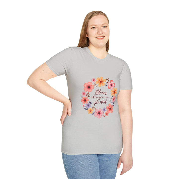 Beautiful and intricate floral mandala design with a motivational quote on a comfortable t-shirt Perfect for expressing your individuality and spreading positivity