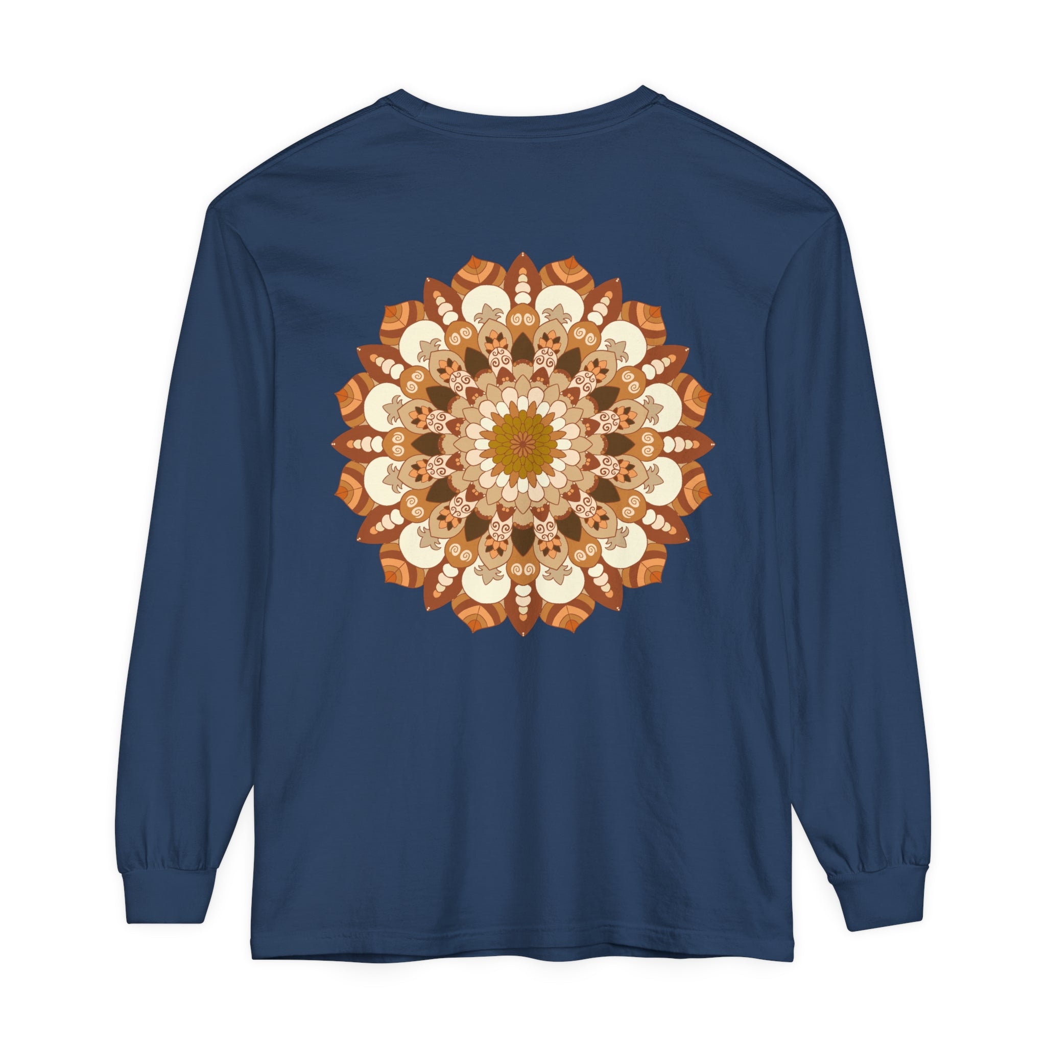 Black and white unisex shirt with intricate mandala design