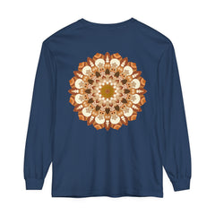 Black and white unisex shirt with intricate mandala design