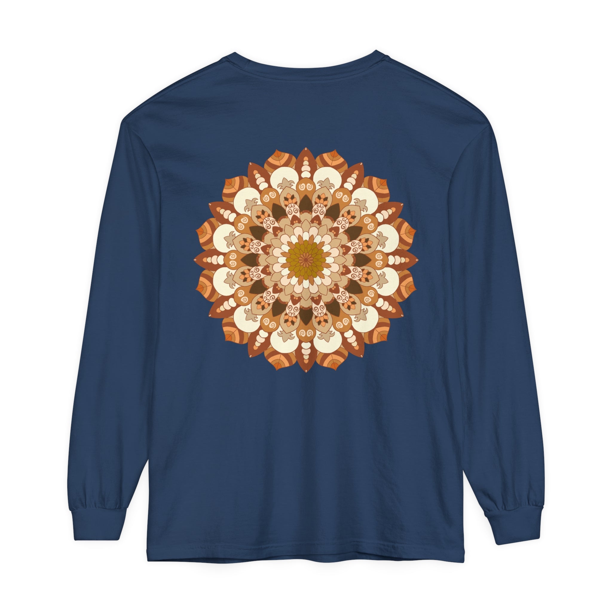 Black and white unisex shirt with intricate mandala design