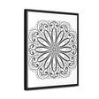 Gallery canvas wrap featuring handmade black and white mandala art