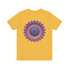 Vibrant Mandala T-Shirt featuring a colorful, intricate design symbolizing spiritual peace and harmony, perfect for adding positivity to your wardrobe