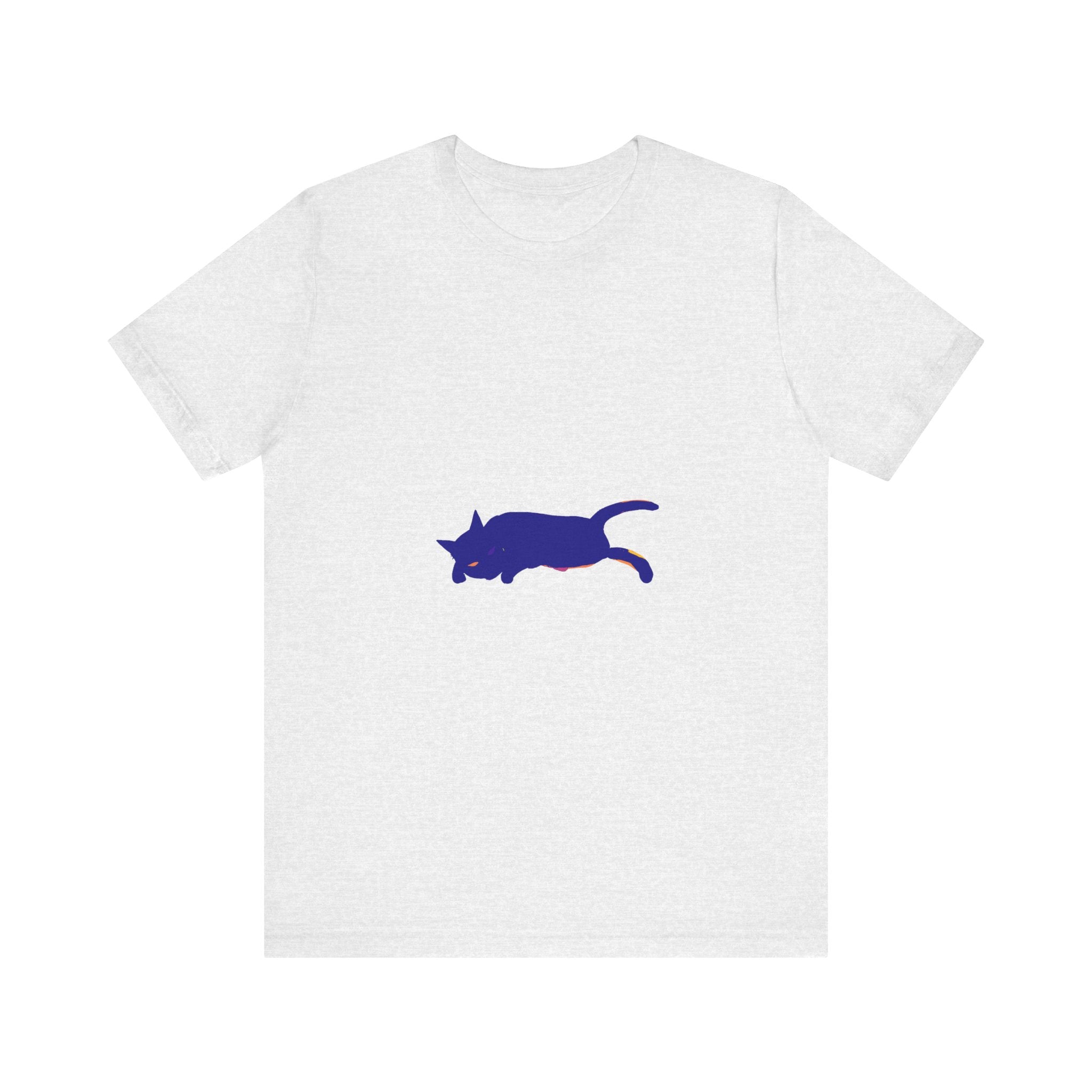 Black Cat Mystery soft watercolor t-shirt with a vibrant and intricate design