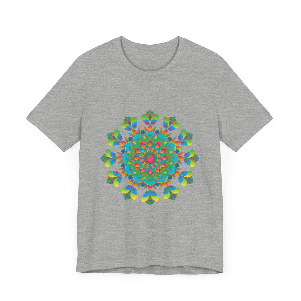 Vibrant and colorful Psychedelic Mandala Tie Dye T-Shirt with intricate patterns