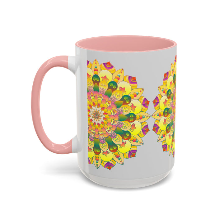  Eye-catching mug showcasing a beautiful and intricate mandala design 