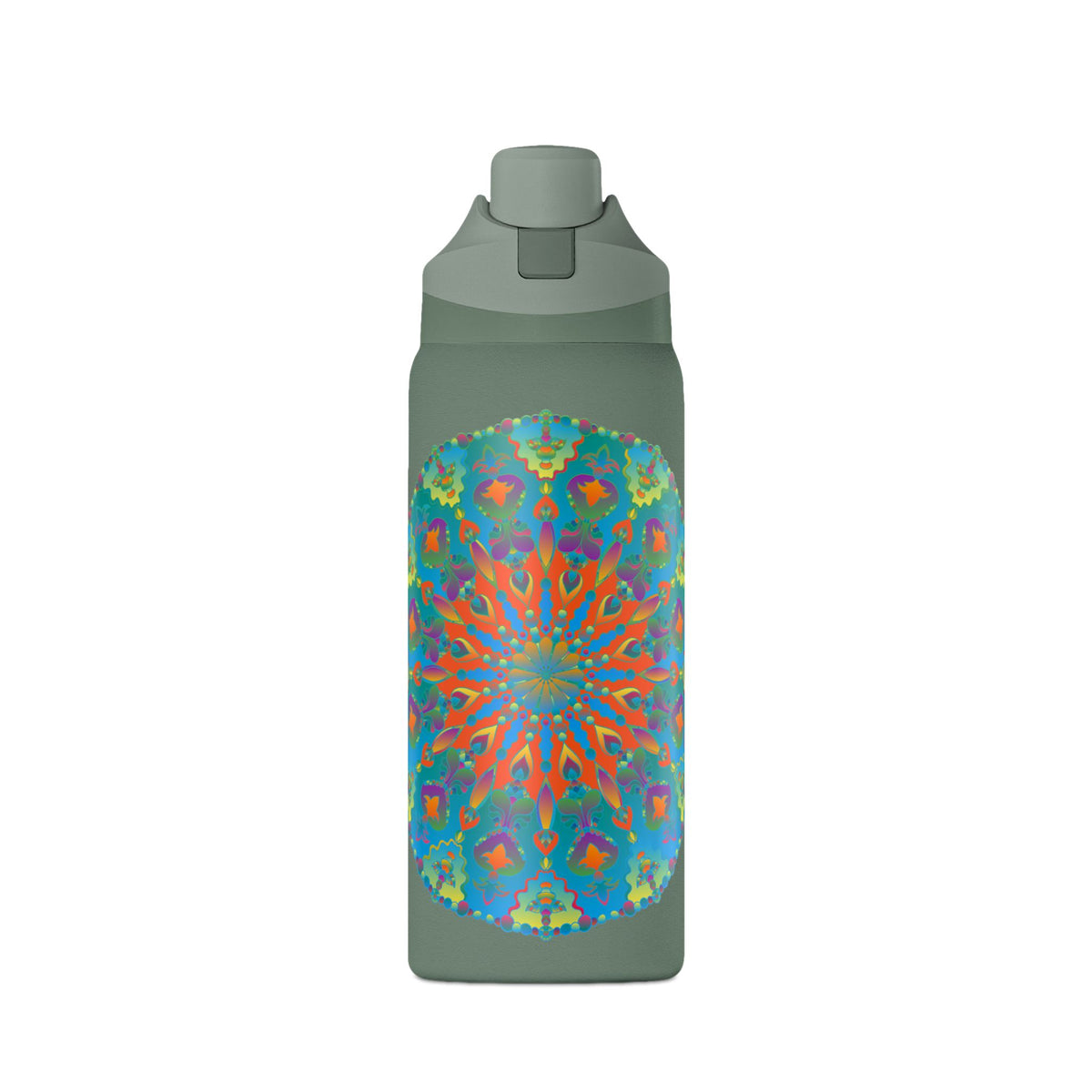 Borraccia termica da 32oz — Design mandala caleidoscopio colorato
